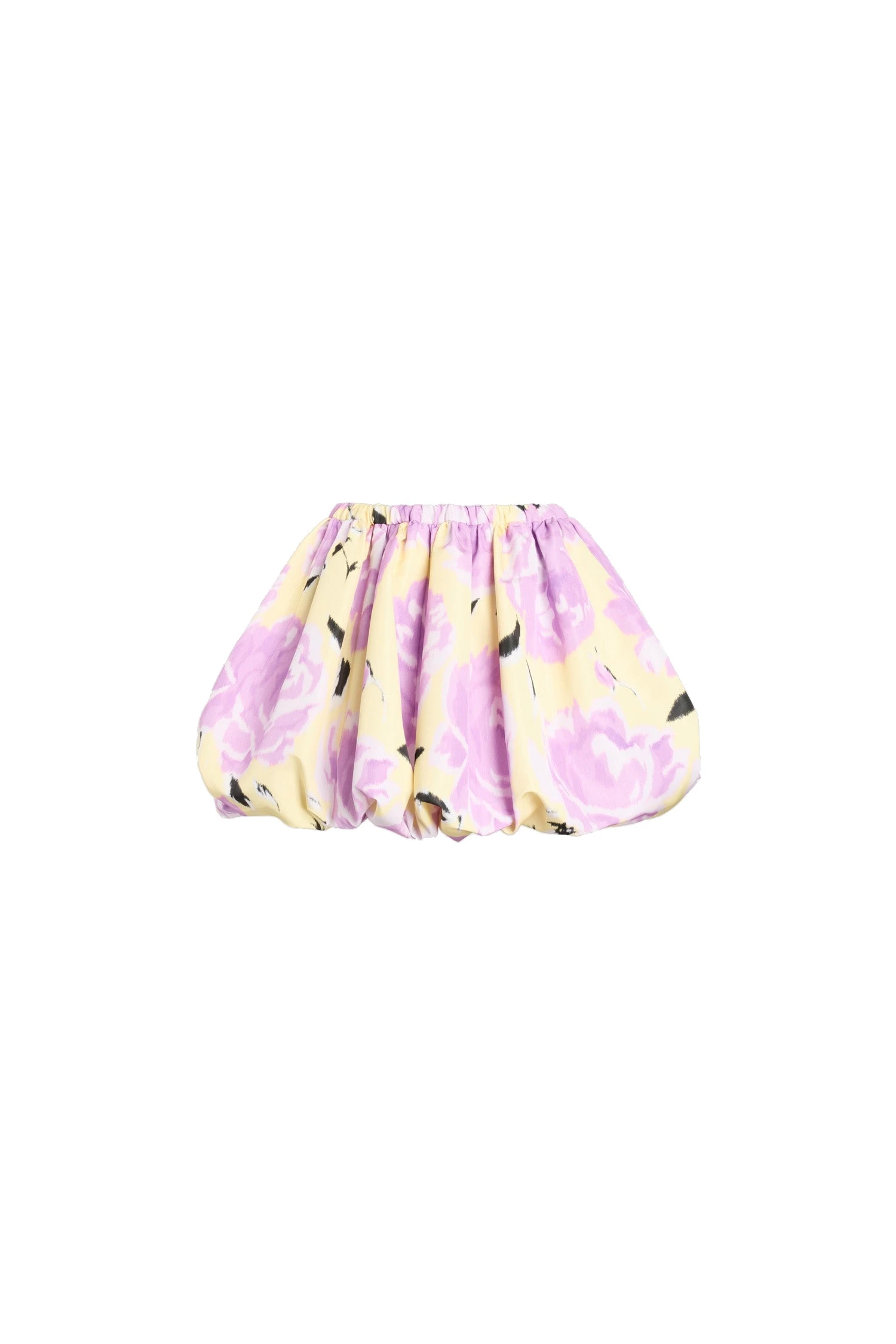 Patou Recycled faille mini bloomer skirt in Peony Garden | Skirts | Luxury Shoes Patou Recycled faille mini bloomer skirt in Peony Garden