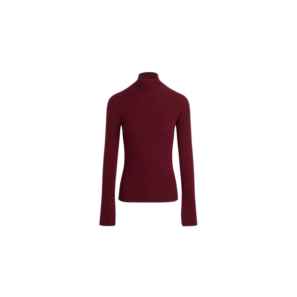 Ribbed jumper in Syrah wool blend