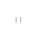 Patou S link double geometric stud earrings in Silver