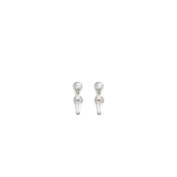 S link double geometric stud earrings in Silver