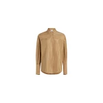 Patou Safari shirt in Gray Sand recycled faille