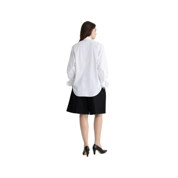 Safari shirt in White organic cotton - Image 3
