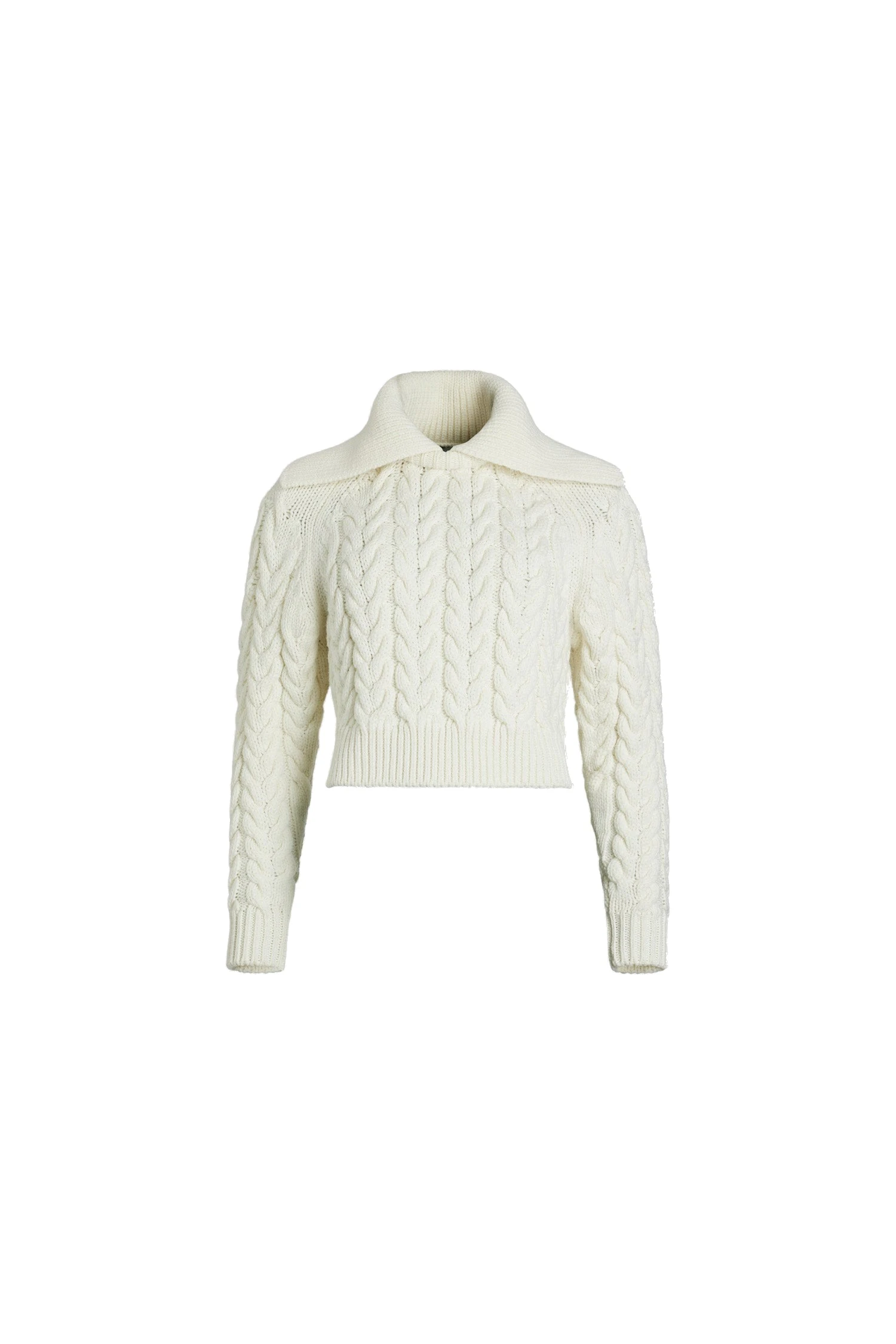 Patou Sailor cable jumper in sustainable wool | Luxury Shoes Patou Sailor cable jumper in White sustainable wool