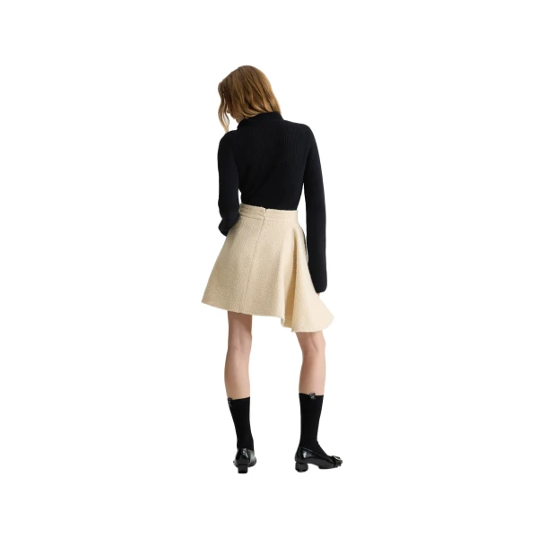 Scarf collar jumper in Black wool and cashmere - Image 3