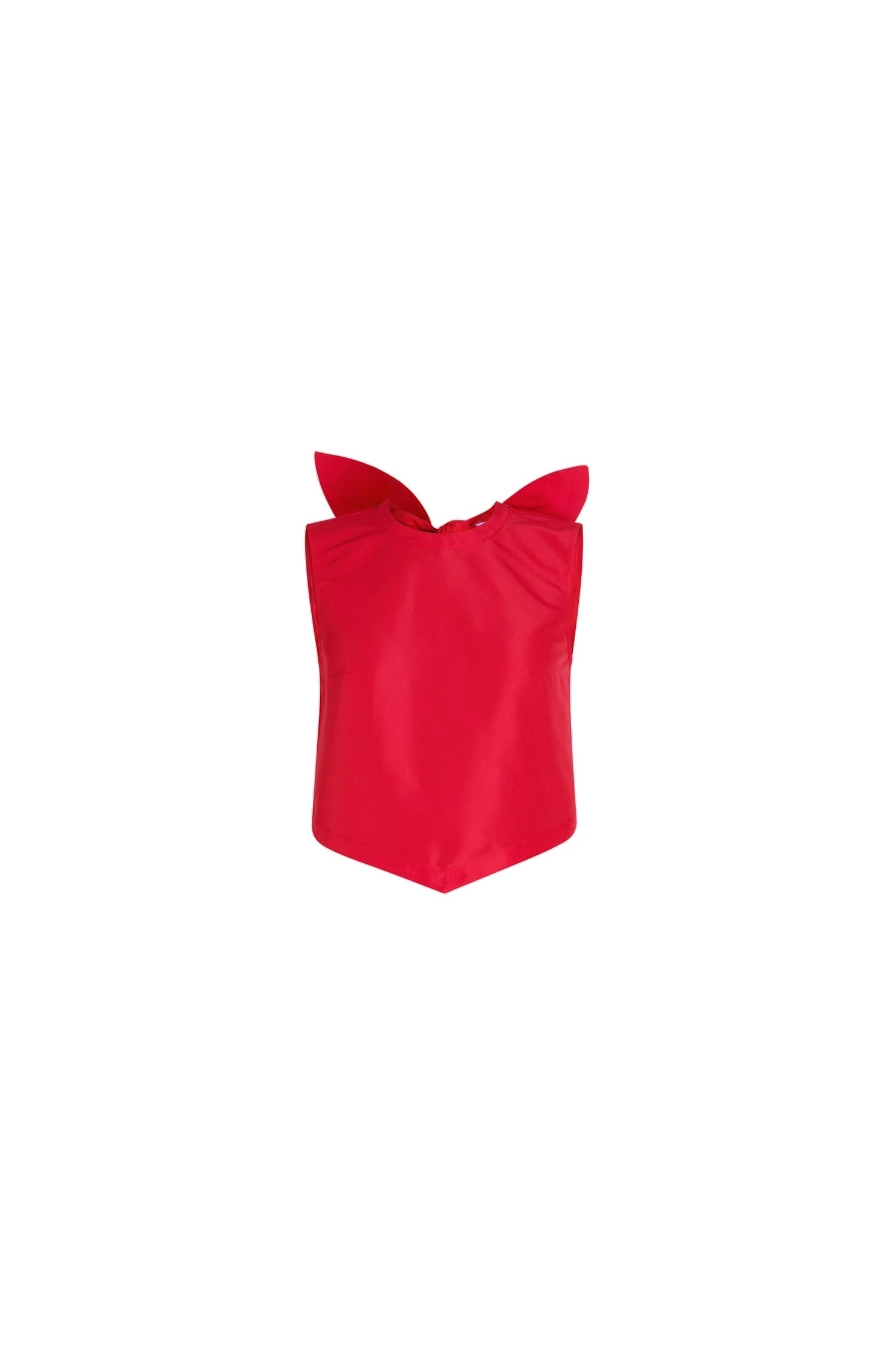 Patou Scarf top in recycled ottoman faille | Luxury Shoes Patou Scarf top in Lipstick Red recycled ottoman faille