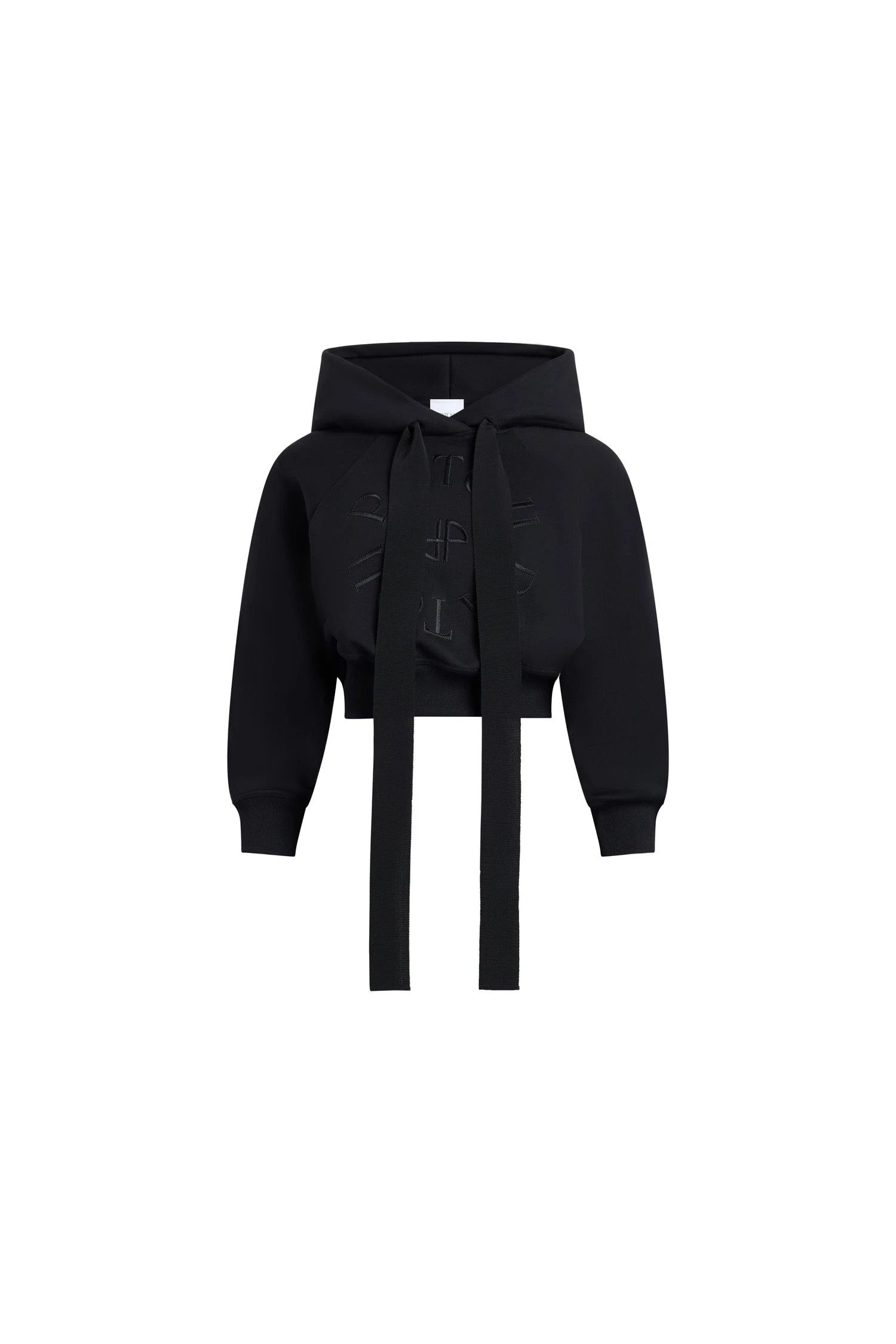 Patou Short organic cotton hoodie in Black | Hoodies | Luxury Shoes Patou Short organic cotton hoodie in Black