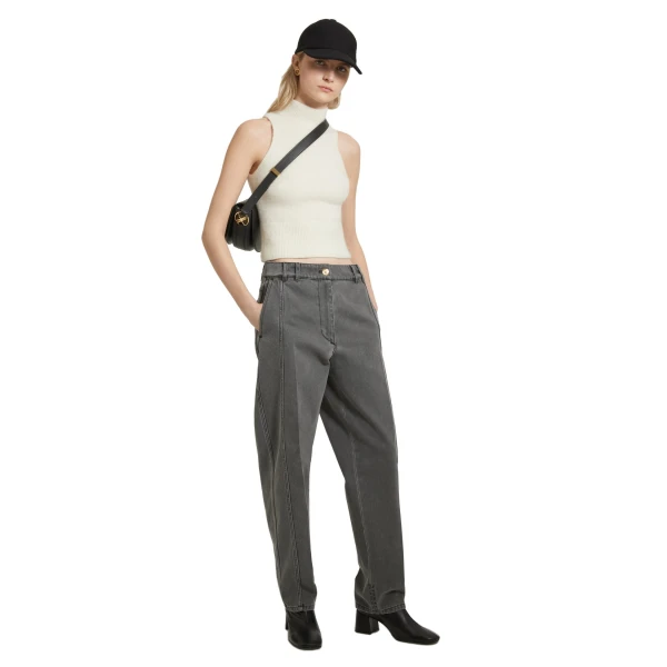 Sleeveless top in Avalanche sustainable alpaca blend - Image 5