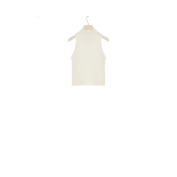 Sleeveless top in Avalanche sustainable alpaca blend