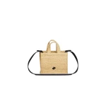 Patou Small JP tote in Vanilla raffia