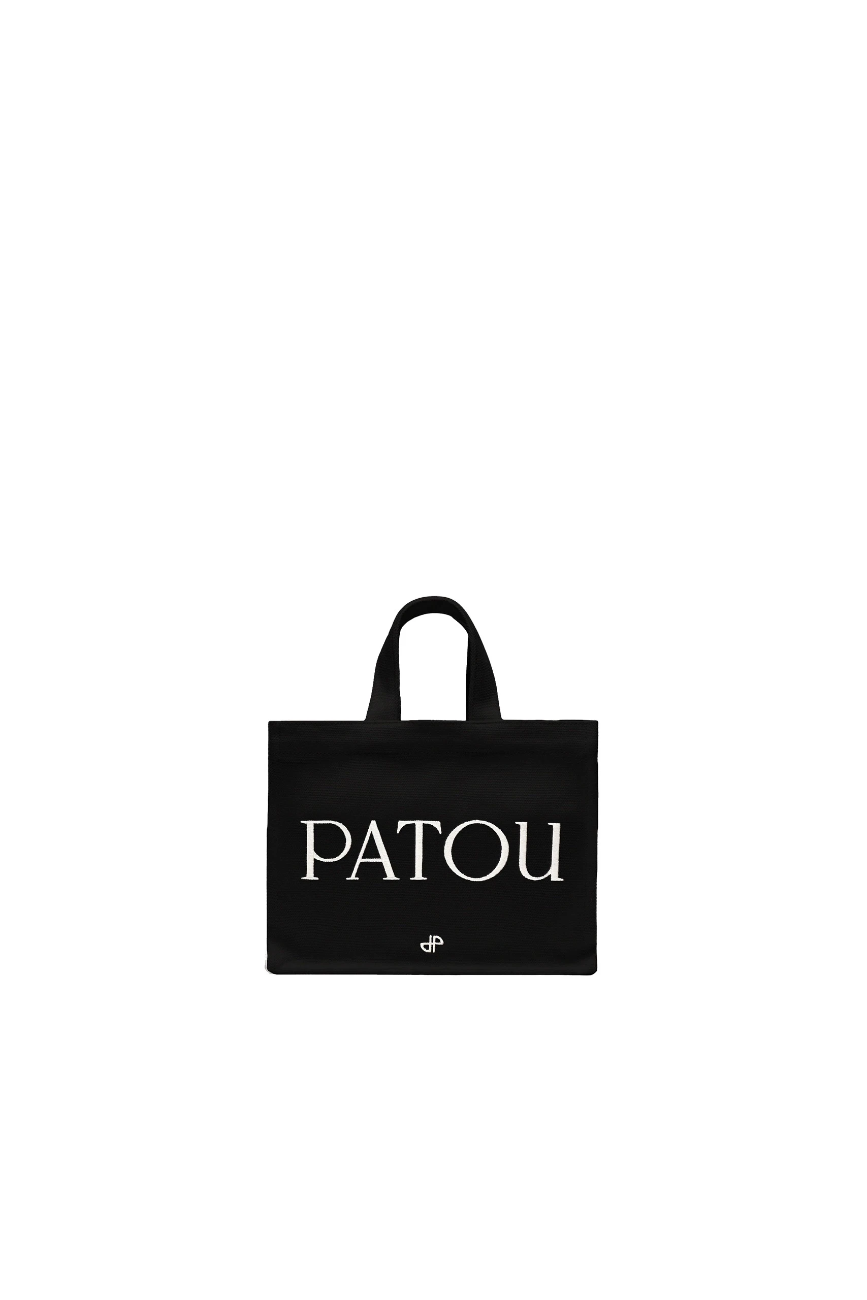 Small Patou tote in cotton canvas | Buy Designer Bags at Luxury Shoes Patou Small Patou tote in Black cotton canvas