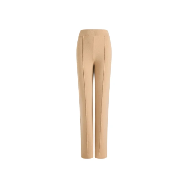 Patou Straight leg trousers in Biscuit wool and cashmere