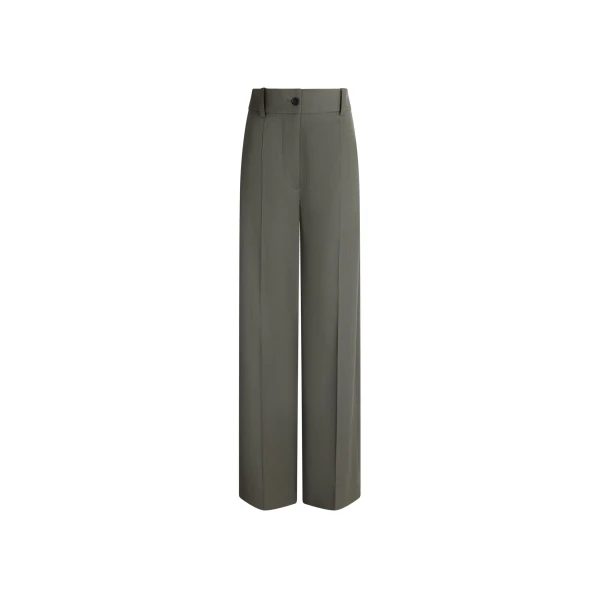 Straight trousers in Ivy Green responsible wool