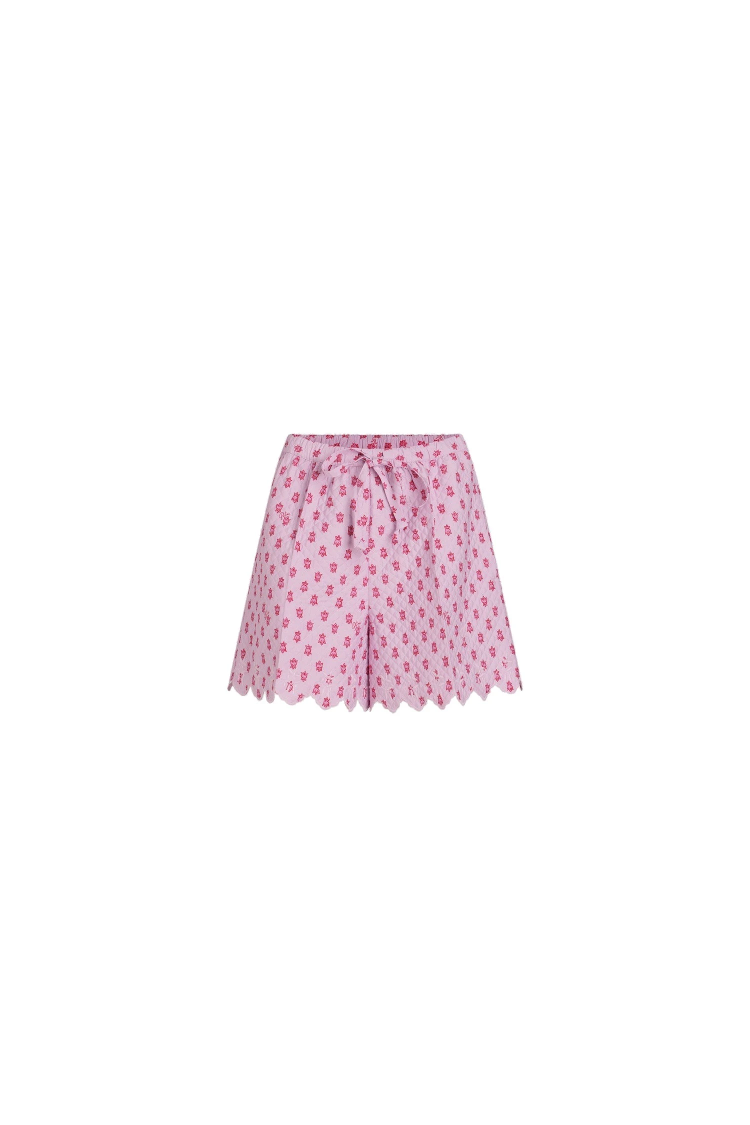 Patou Summer shorts in Small Provence Pink printed quilted sustainable viscose blend | Shorts | Luxury Shoes Patou Summer shorts in Small Provence Pink printed quilted sustainable viscose blend