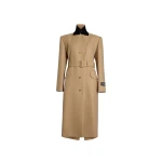 Patou Tailored coat in Beige sustainable wool and cashmere blend