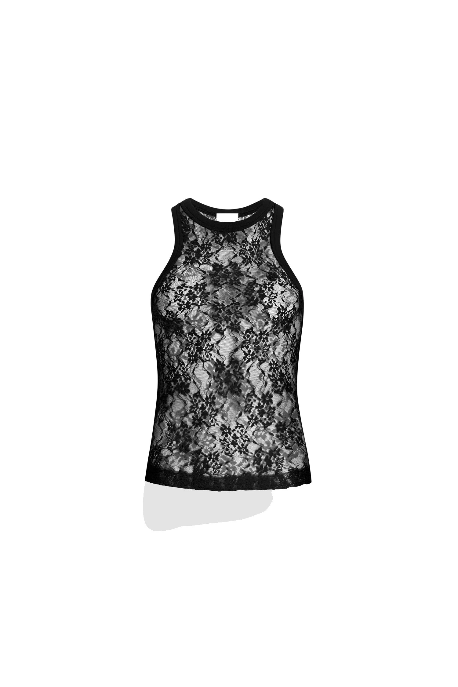 Patou Tank top in Black lace jersey | Tops | Luxury Shoes Patou Tank top in Black lace jersey