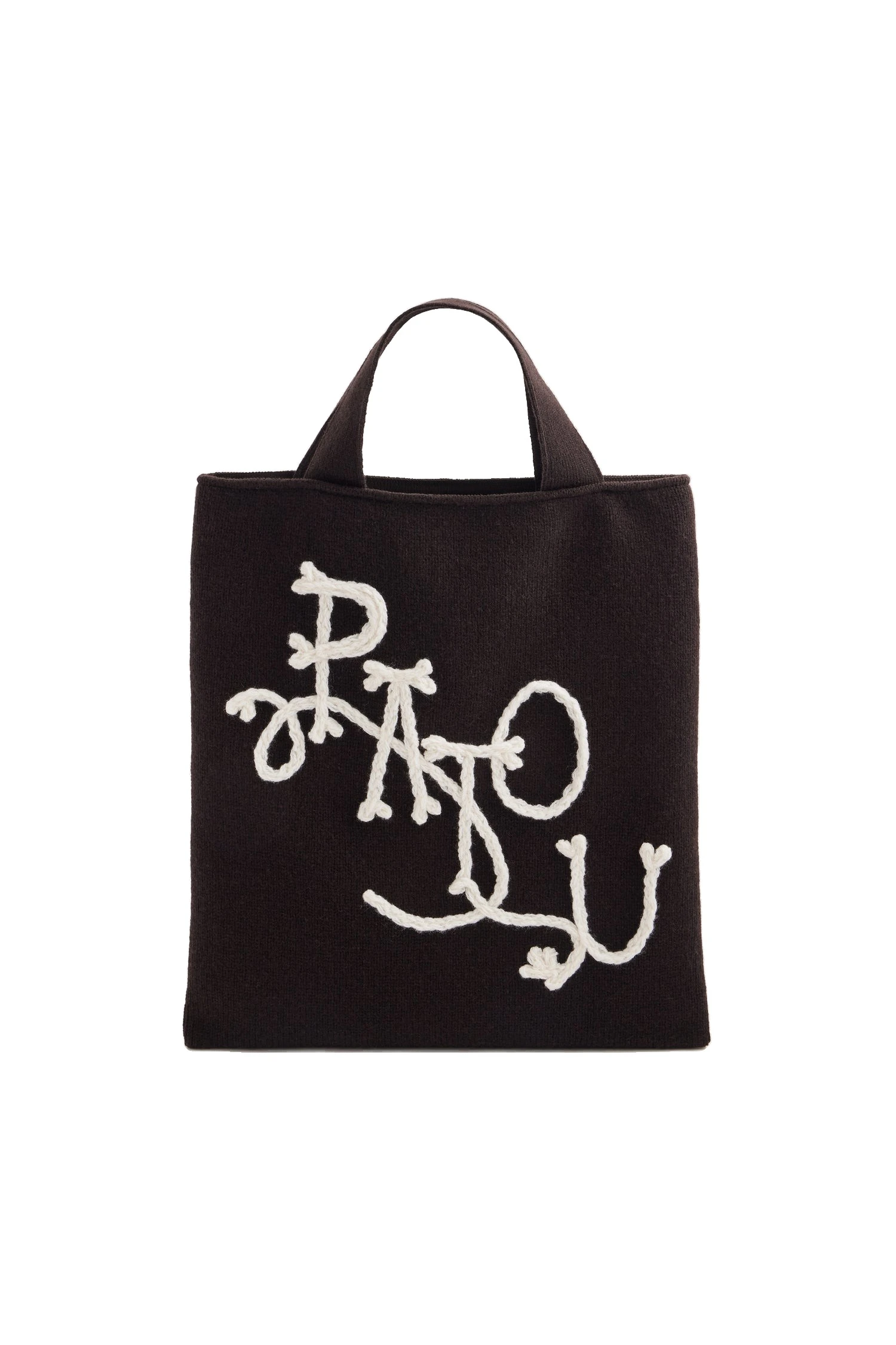 Patou Tote bag in wool and cashmere | Buy Designer Bags at Luxury Shoes Patou Tote bag in Winter Mocha wool and cashmere