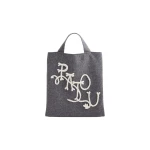 Patou Tote bag in Winter Slate wool and cashmere