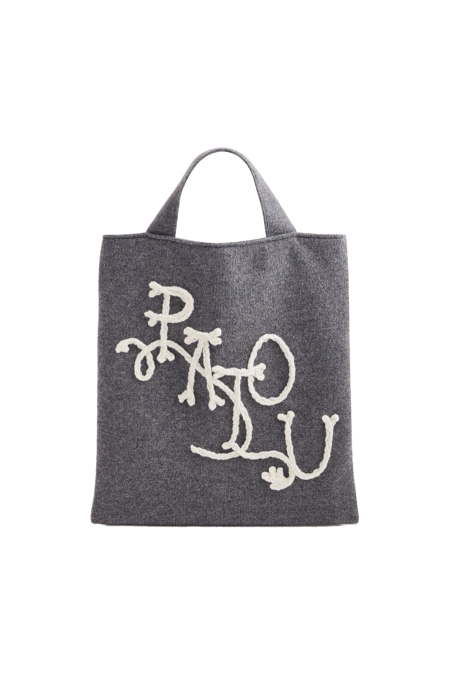 Patou Tote bag in wool and cashmere | Buy Designer Bags at Luxury Shoes Patou Tote bag in Winter Slate wool and cashmere