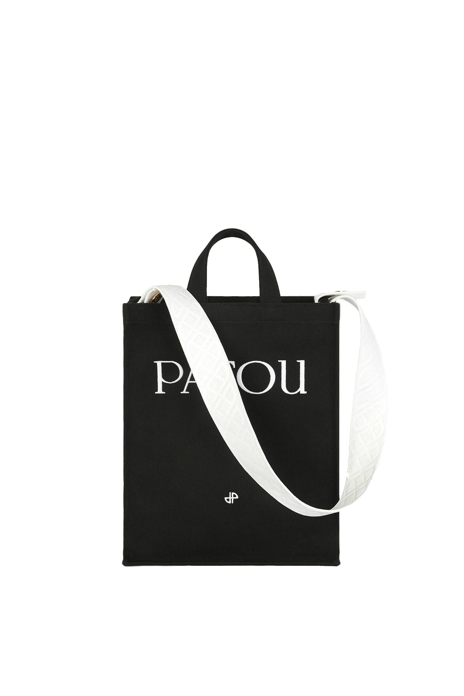 Vertical Patou tote in cotton canvas | Buy Designer Bags at Luxury Shoes Patou Vertical Patou tote in Black cotton canvas