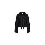 Patou Voluminous devoré top in Black blended polyester