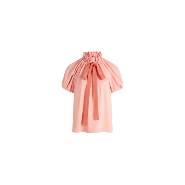 Voluminous organic cotton top in Winter Blush