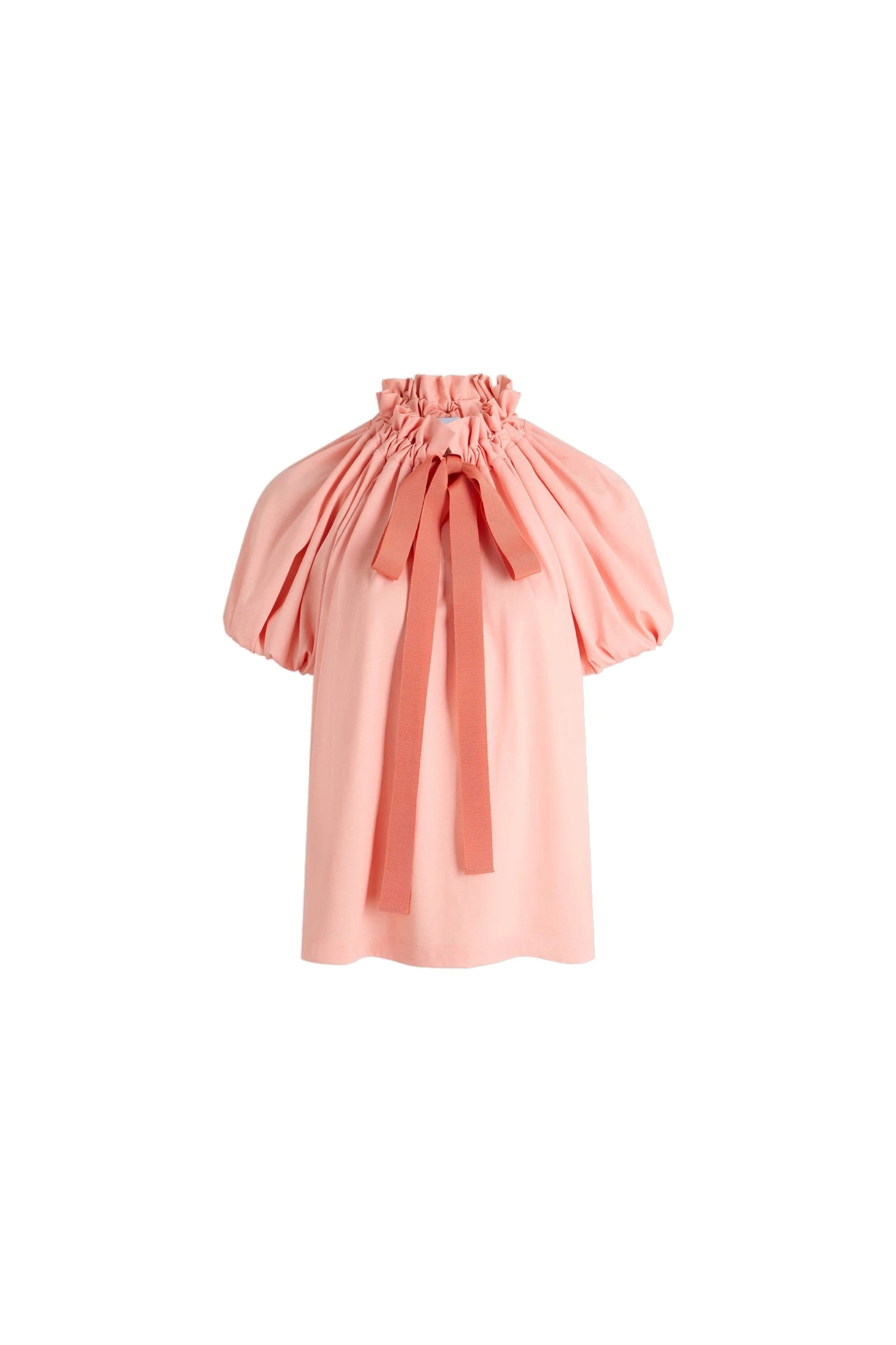 Patou Voluminous organic cotton top in Winter Blush | Tops | Luxury Shoes Patou Voluminous organic cotton top in Winter Blush