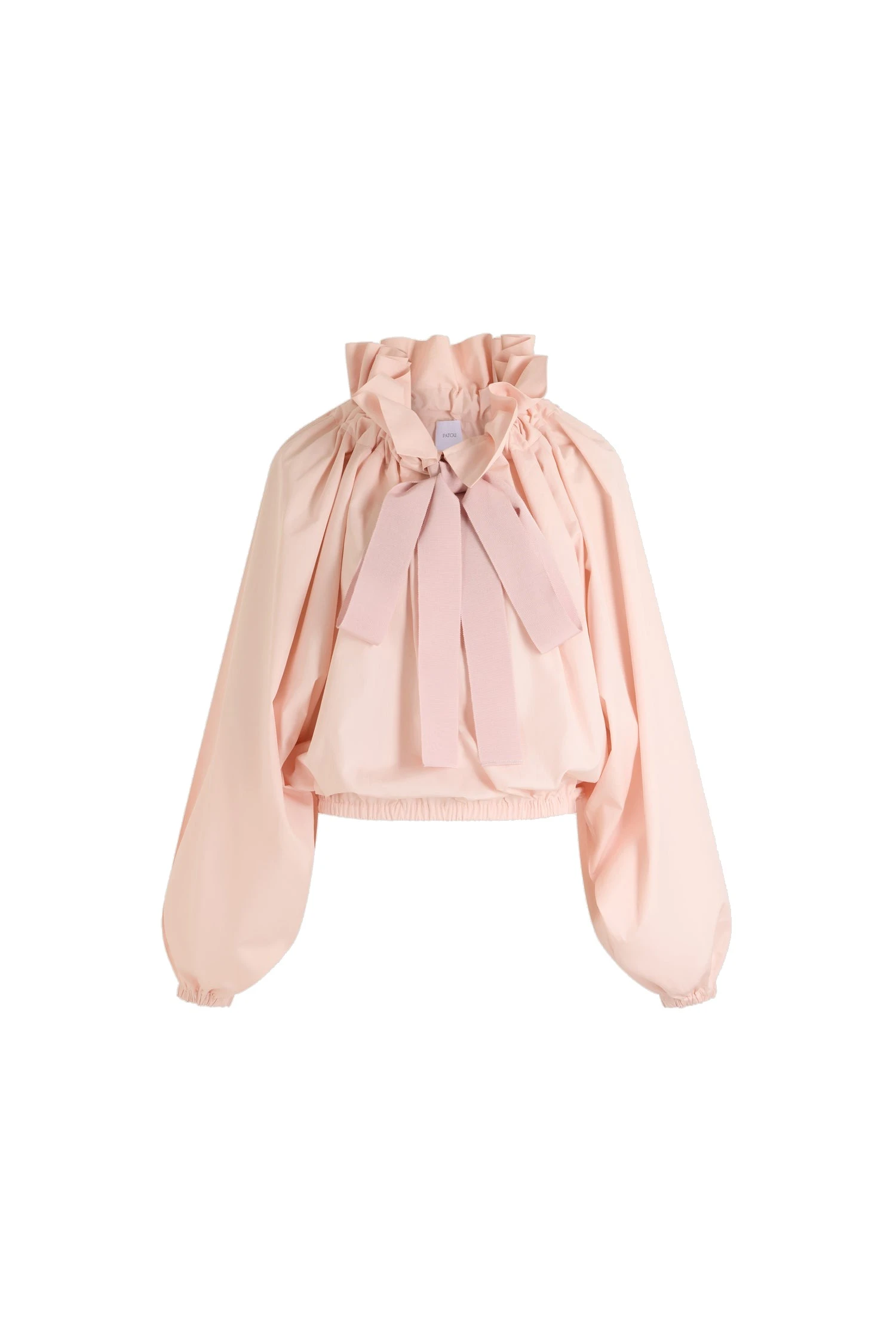 Patou Voluminous top in Frost Pink organic cotton | Tops | Luxury Shoes Patou Voluminous top in Frost Pink organic cotton