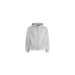 Patou Zipped hoodie in Grey Pearl organic cotton