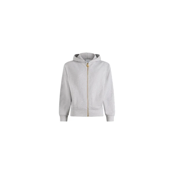 Zipped hoodie in Grey Pearl organic cotton