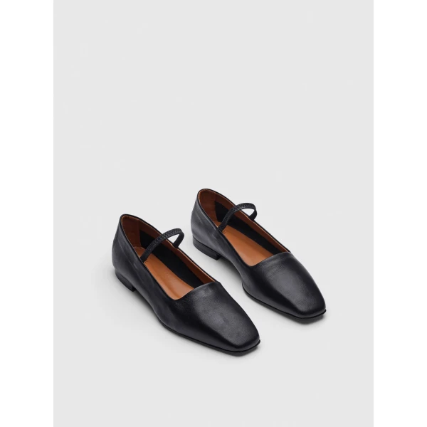 Black ATP Atelier mary jane flats