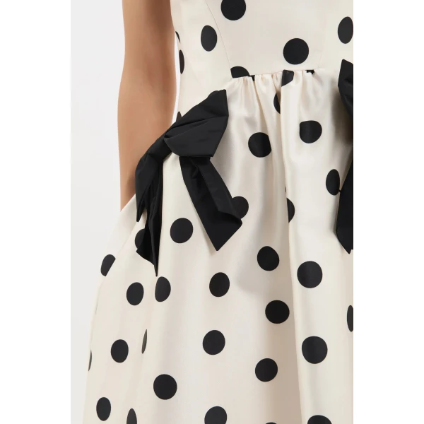 Rebecca Vallance Bacio Midi Dress in Cream