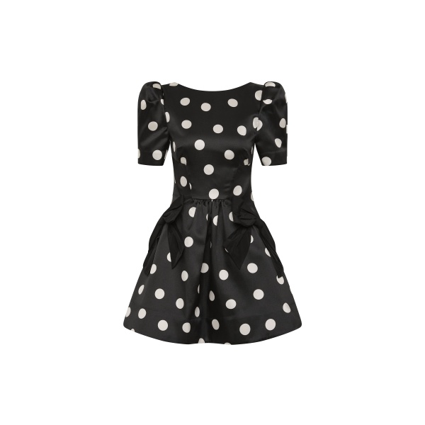 Rebecca Vallance Bacio Short Sleeve Mini Dress in Black