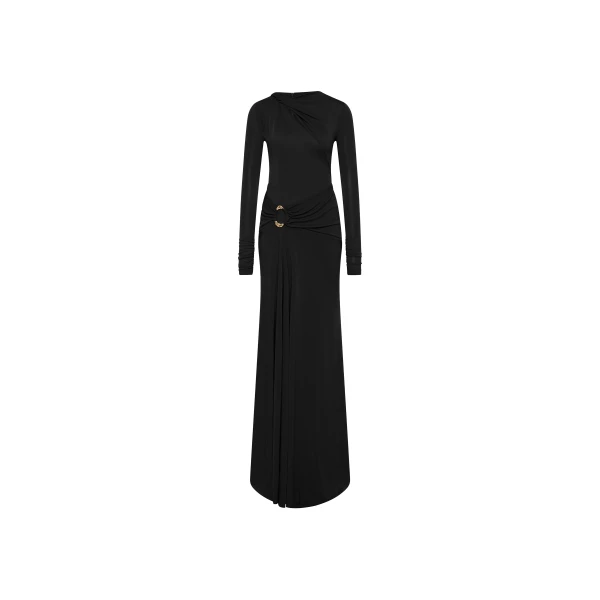 Rebecca Vallance Kiana Long Sleeve Maxi Dress in Black