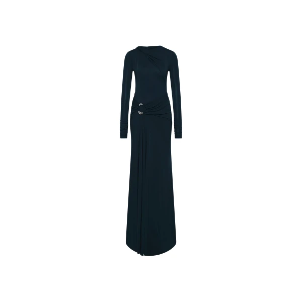 Rebecca Vallance Kiana Long Sleeve Maxi Dress in Teal