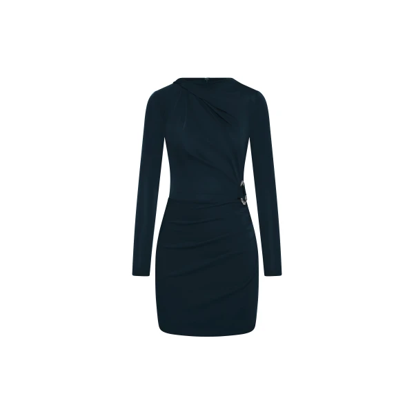 Rebecca Vallance Kiana Long Sleeve Mini Dress in Teal