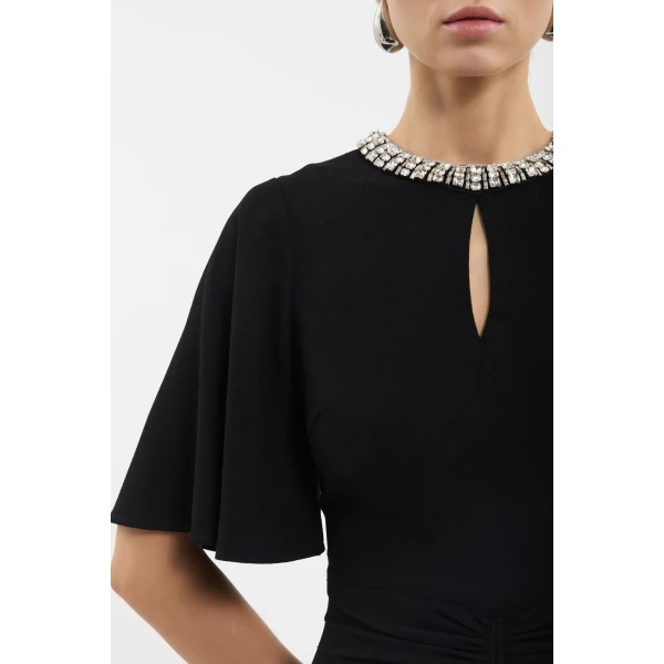 Rebecca Vallance Noemie Midi Dress in Black