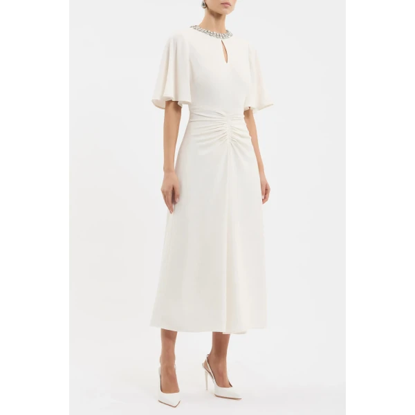 Rebecca Vallance Ivory midi dress