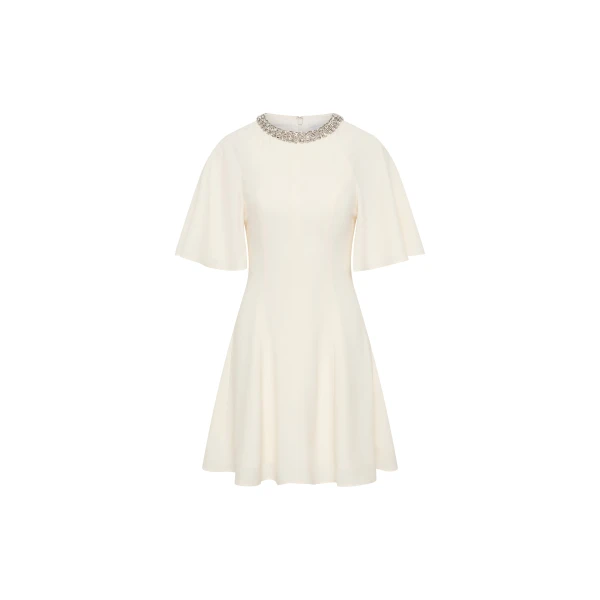 Rebecca Vallance Noemie Mini Dress in Cream