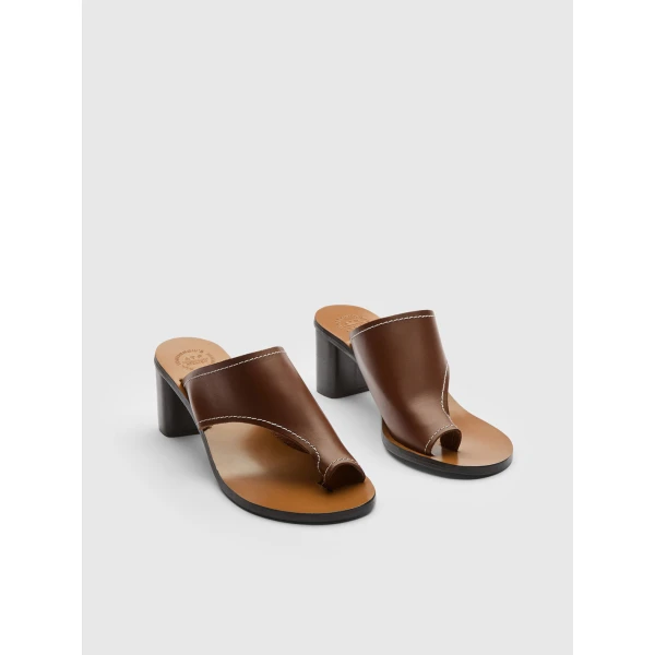 ATP Atelier Rosate in Cannella Cutout Heeled Sandals Brown