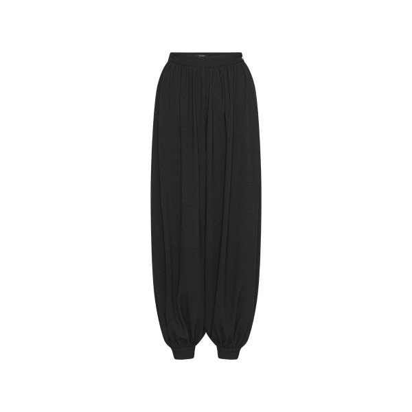 Balloon Pleated Pants Black
