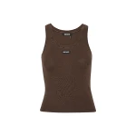 Basic Rib Tank Top Dark Brown