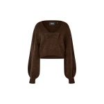 Bow Knit Sweater Brown