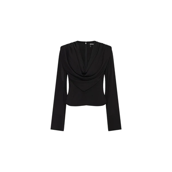 Draped Blouse Black