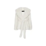 Faux Fur Short Jacket White