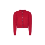 Firm Knit Cardigan Red