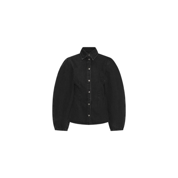 Fitted Denim Shirt Black Denim