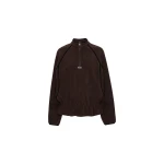 Fleece Half Zip Jacket Dark Brown