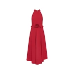 Flower Detail Dress Red