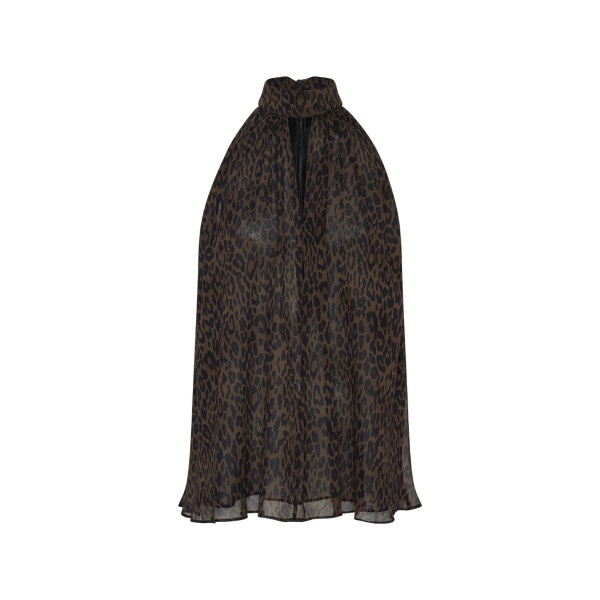 Halterneck Bow Top Leopard