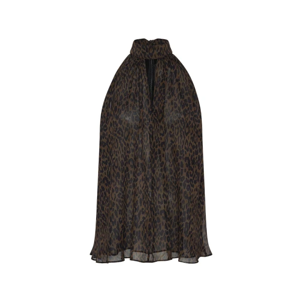 Halterneck Bow Top Leopard